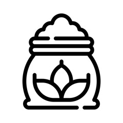 whole wheat line icon