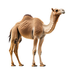 Camel full body isolated on transparent background
