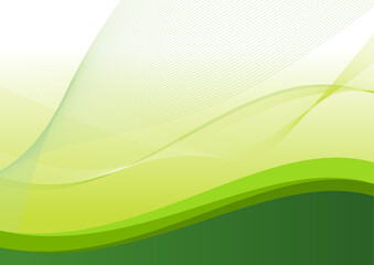 a4 background green curved wavy simple gradation