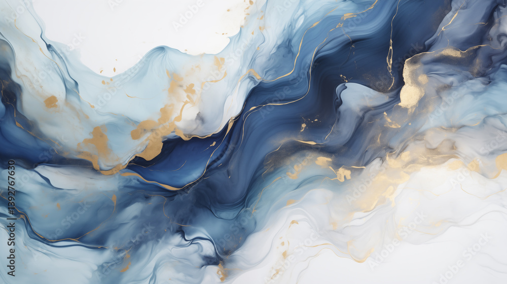 Poster  Marble effect background. Fluid art texture. Backdrop with abstract mixing paint effect. Mixed paints for interior poster.