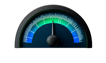 Sound Level Meter Illustrating Audio Control and Volume Settings Isolate on Transparent Background, cutout, png