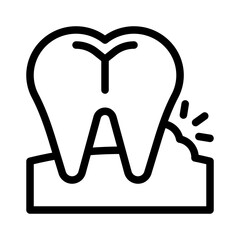 Fototapeta premium gum line icon