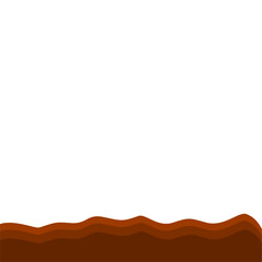 Brown Banner Page Edge Shape