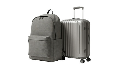 Isolated Backpack and Suitcase
