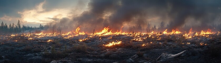 Devastating Wildfire Engulfs Landscape