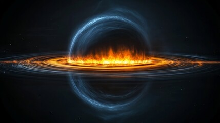 Cosmic Phenomenon: A Celestial Vortex of Energy and Light in the Void