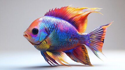 Fototapeta premium Chromatic aquatic spectacle: A dazzling display of colors in marine life