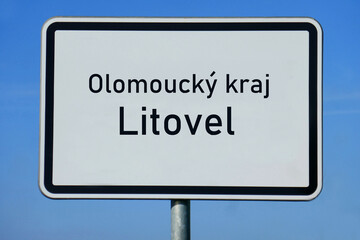 Ortsschild Olomoucký kraj Litovel