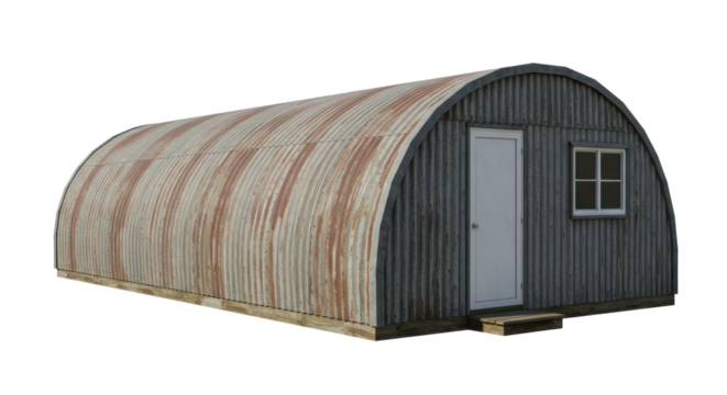 Isolated Quonset Hut