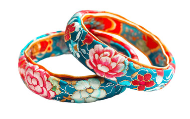 Cultural Chinese Wristbands Symbolizing Prosperity and Unity Isolated on transparent background.