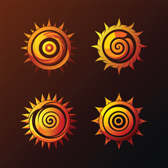 Radiant Spiral Sunburst Flame.