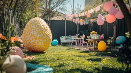 Vibrant Easter Party in a Sunny Backyard