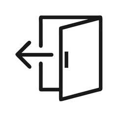 Open Door Arrow Exit Logout Icon Design