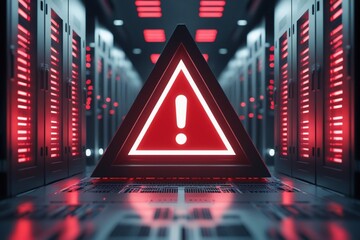 Data Center Alert Warning Sign