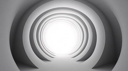 Fototapeta premium Futuristic Circular Tunnel of Light Illumination - Abstract Technology Background Concept