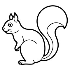 Continuous Line Squirrel Illustration