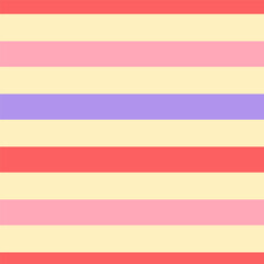 Colorful Horizontal Stripes Seamless Pattern.