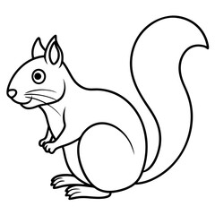 Continuous Line Squirrel Illustration