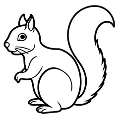 Continuous Line Squirrel Illustration
