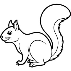 Continuous Line Squirrel Illustration