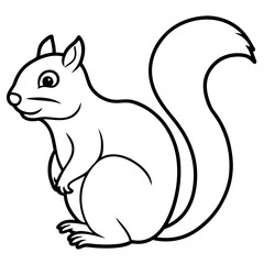 Continuous Line Squirrel Illustration