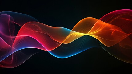Obraz premium Ethereal Smoke Dance: Abstract Swirls on Dark Background