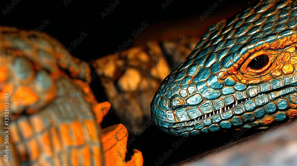 Poster realistic hindu mythological creatures featuring intricate designs and lively colors in a captivatin