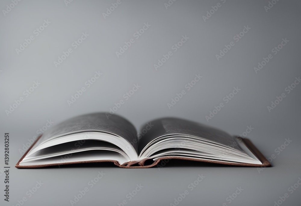 Aufkleber background grey soft opened isolated magazine blank shadow content media element open booklet book t