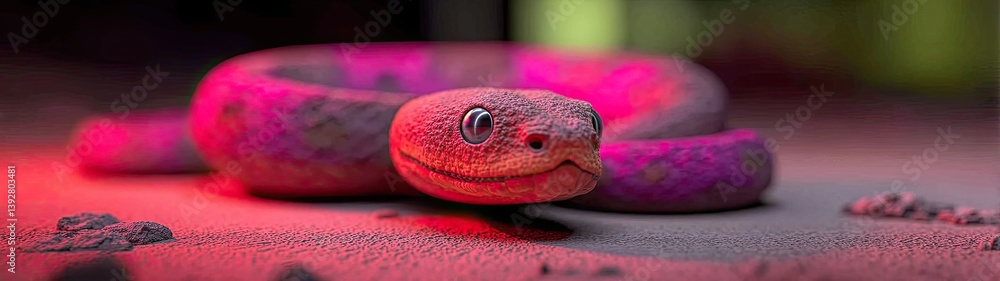 Poster realistic representation of a vibrant hindu mythological creature resembling a serpent, showcasing i