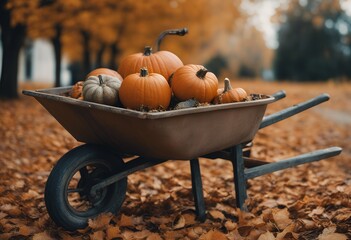 pumpkins mood halloween autumn dark wheelbarrow pumpkin farm patch leaf photo fresh fall printable orange harvesting country high-quality harvest outdoors produce nature downloadable banner