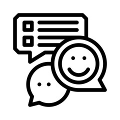 speech bubble line icon