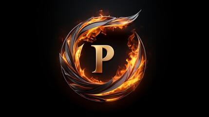 Fiery Letter P Logo: A Blazing Brand Identity