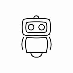 AI friendly bot icon vector sign