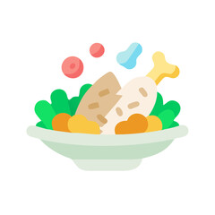  Colorful Chicken Salad Bowl Illustration