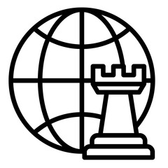 Global Strategy  Icon Element For Design	