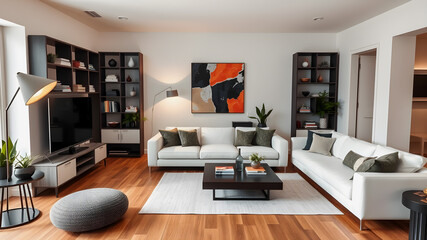 Modern Living Room Interior Design with a Contemporary Aesthetic