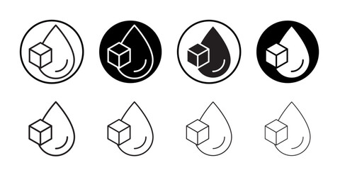 Blood sugar icon vector logo set collection for web app ui