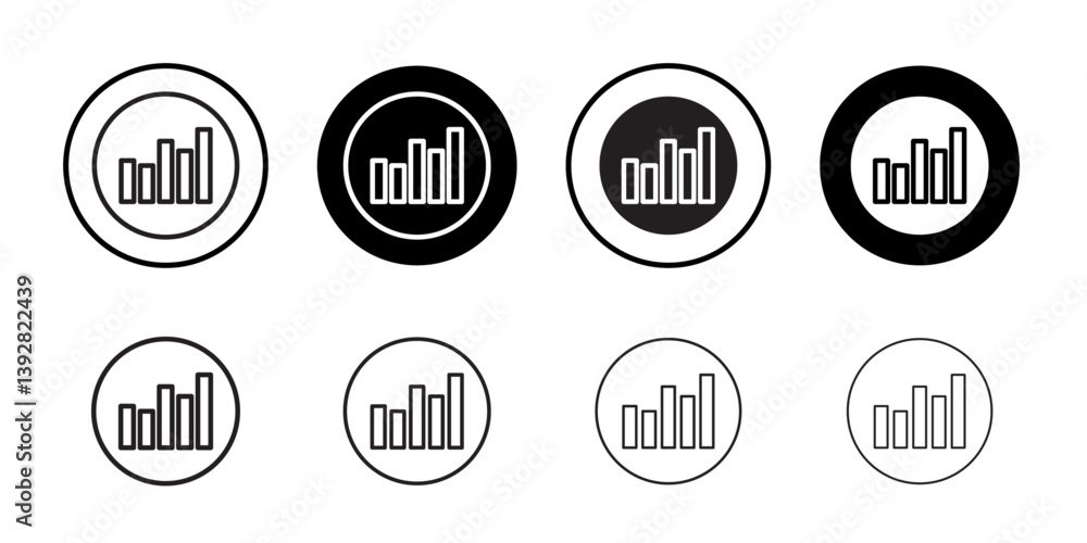 Poster chart icon vector logo set collection for web app ui