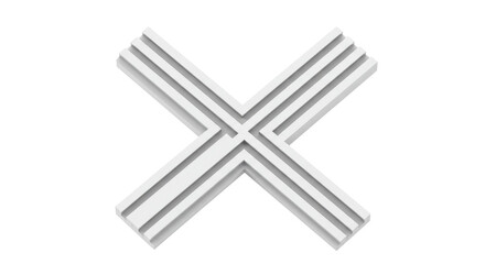 Isolated Cross Ceiling Plaster Decor