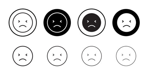 Desperate emoji icon vector logo set collection for web app ui
