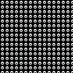Stylized C Dot Pattern - Black and White Geometric Design
