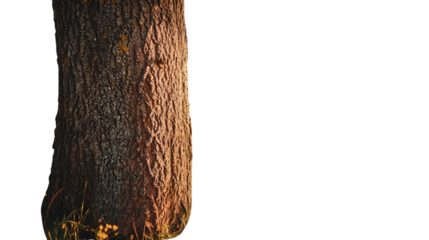 Detailed Close-Up of Tree Trunk in Open Field - Natural Background Image