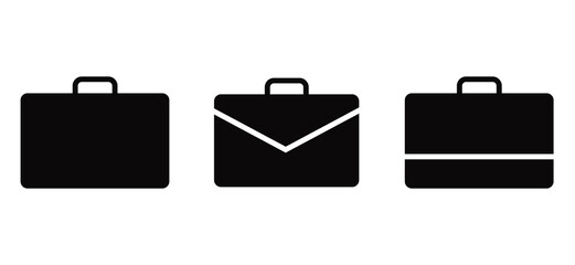 Briefcase icon vector Accountant Office bag icon. Isolated suitcase icon vector. business bag icon set