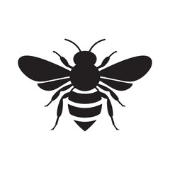 Bee icon on white background illustration eps 10