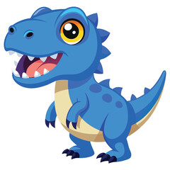 Naklejka premium Cute Dinosaur Kid Happy Cartoon Vector Icon