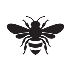 Bee icon on white background illustration eps 10