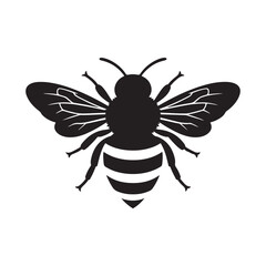Bee icon on white background illustration eps 10