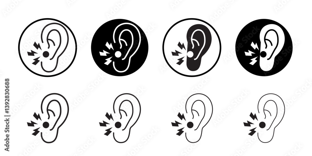 Poster Otitis icon vector logo set collection for web app ui