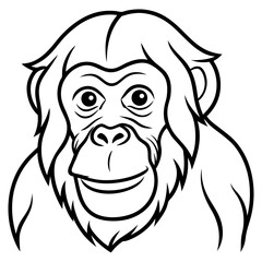 Elegant One-Line Orangutan Vector Design