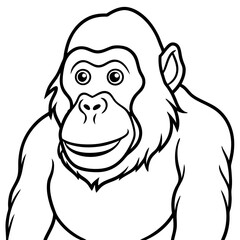 Elegant One-Line Orangutan Vector Design